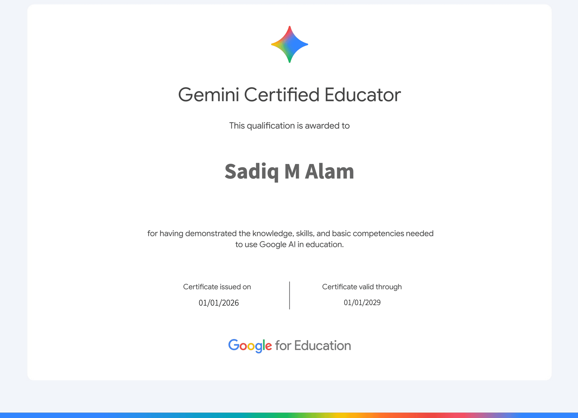 Gemini Certified Educator