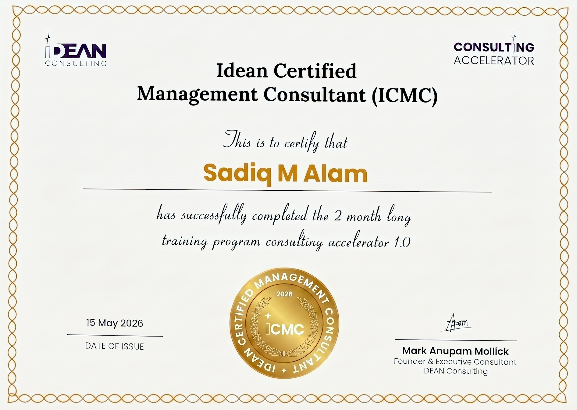 Idean Certified Management Consultant (ICMC)