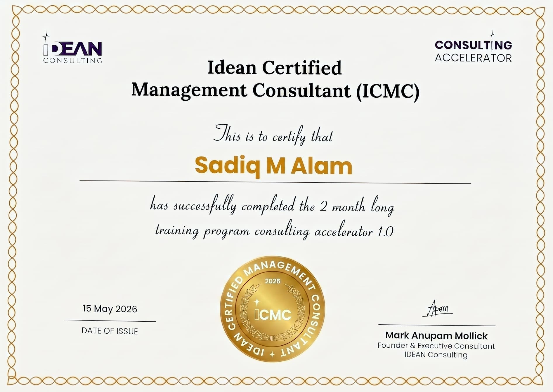 Idean Certified Management Consultant (ICMC)
